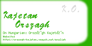 kajetan orszagh business card